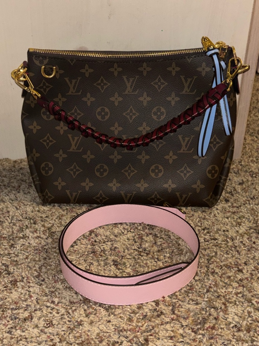 Fashioned flower monogram designer inspired handbag